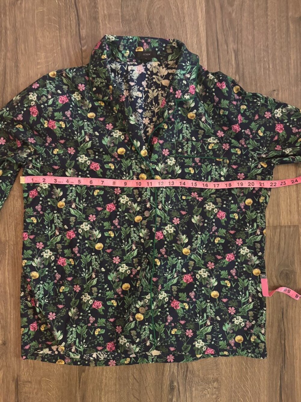 JCREW Cotton poplin long-sleeve pajama set in winter garden floral - Picture 3 of 9
